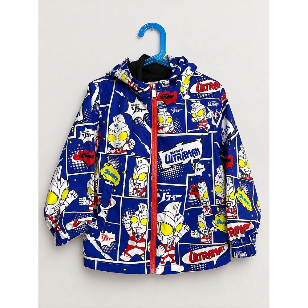 Ultraman Jacket Windbreaker Synthetic Comic Print Kids Superhero Coat